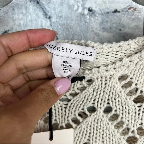 Sincerely Jules | Cream Crochet Blouse - Picture 4 of 4